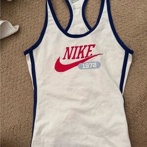 “Vintage”  Nike White and Blue Tank Top